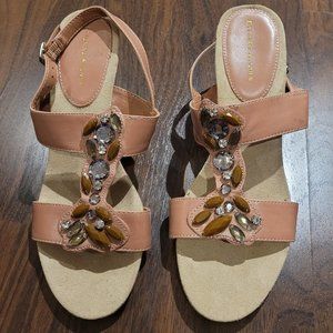 Pink Wedge Sandals